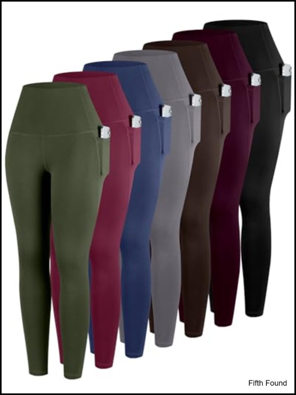 Women's High Waisted Leggings 7 Pack Tummy Control Yoga Pants Pockets